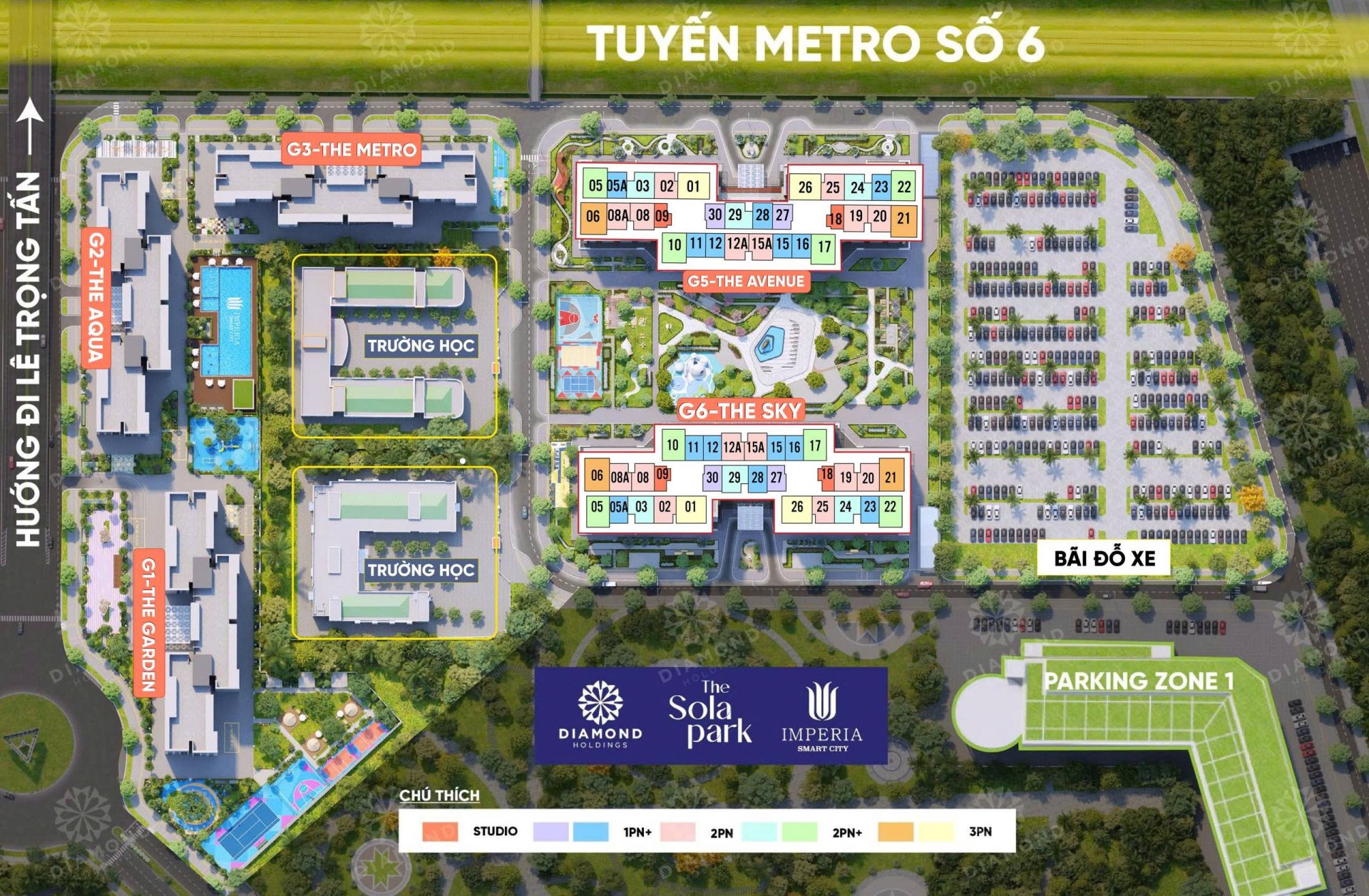 Mặt bằng G5 - G6 - The Sola Park