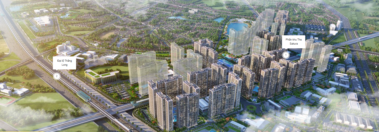 Vị trí phân khu SAKURA - Vinhomes Smart City