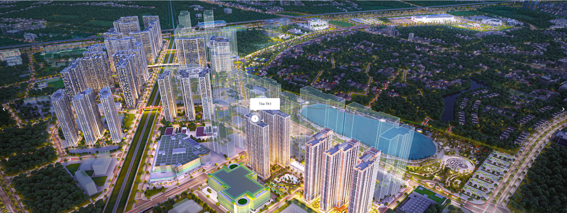 Vị trí tòa TK1 - Phân Khu Tonkin